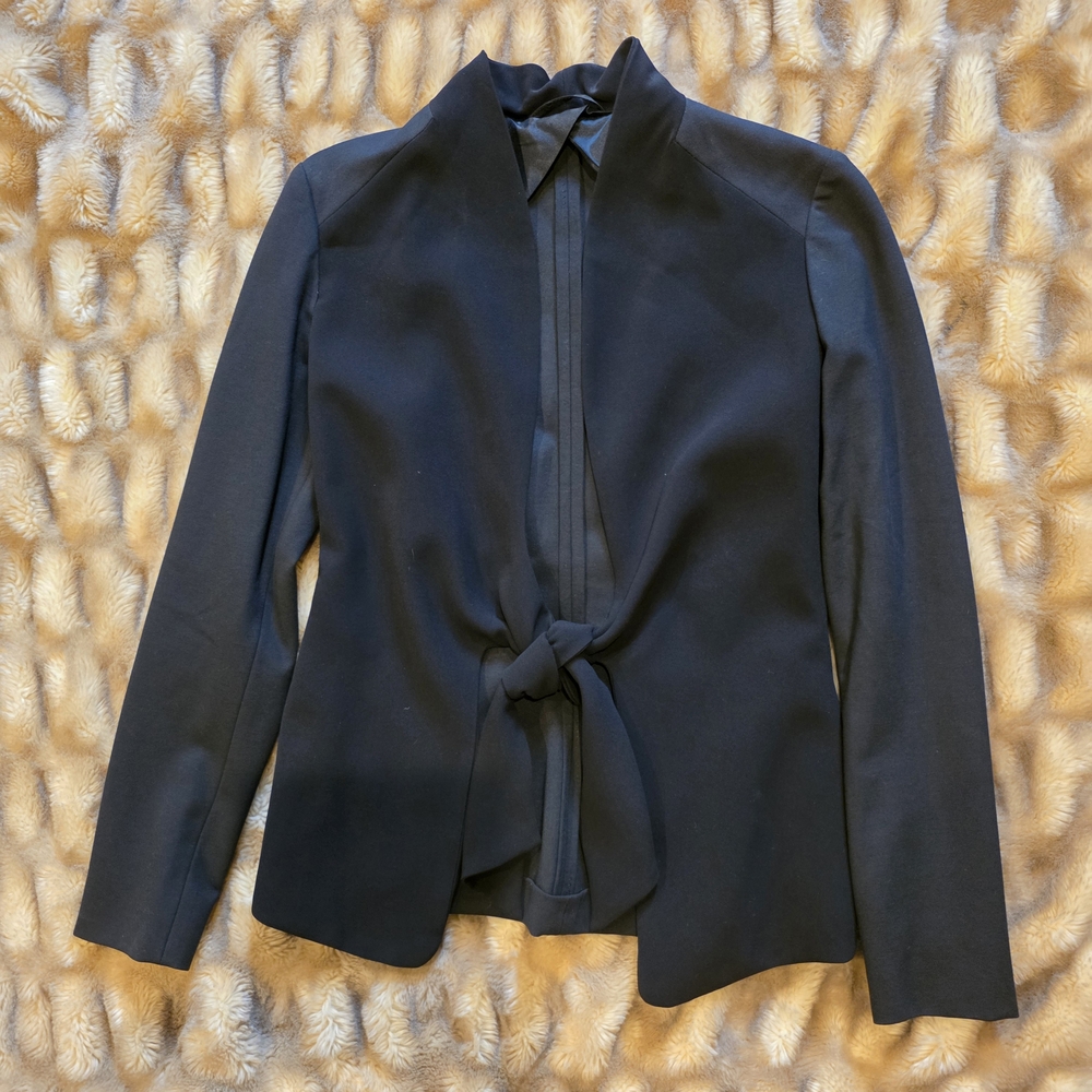 MaxMara Midnight Blue Blazer with Tie Front